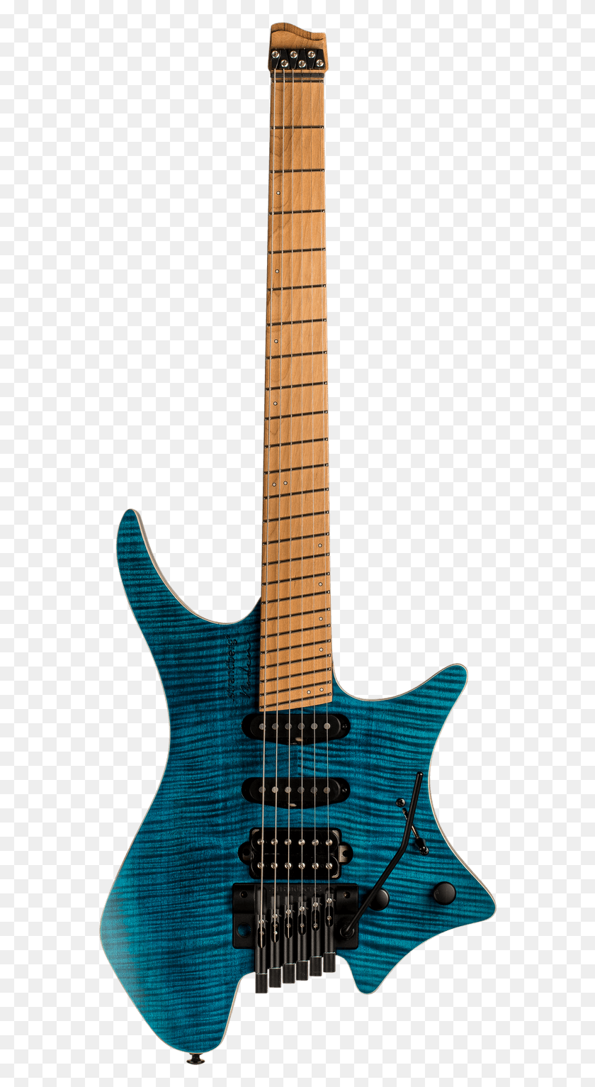 564x1473 Boden Standard 6 Tremolo Maple Flame Blue Strandberg Boden Prog, Гитара, Досуг, Музыкальный Инструмент Png Скачать