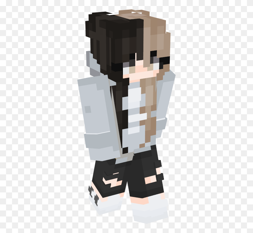 329x715 Body Cool Minecraft Minecraft Buildings Minecraft Minecraft Girl Skin White, Clothing, Apparel HD PNG Download