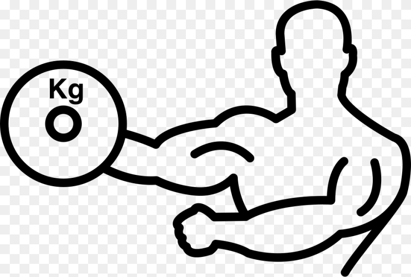 980x662 Bodybuilder Carrying Weight On One Hand Outline Outline Of A Person Flexing, Smoke Pipe, Working Out Sticker PNG