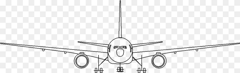 1001x305 Boeing 747, Gray PNG