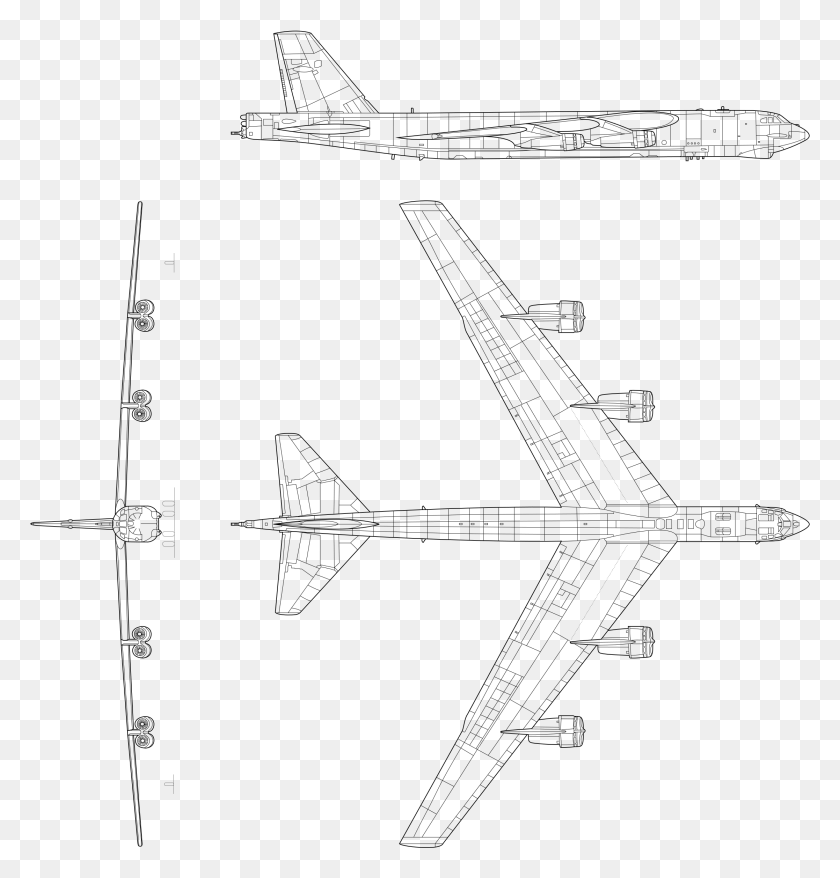 2233x2343 Boeing B 52H Stratofortress Широкофюзеляжный Самолет, Серый, World Of Warcraft Hd Png Скачать