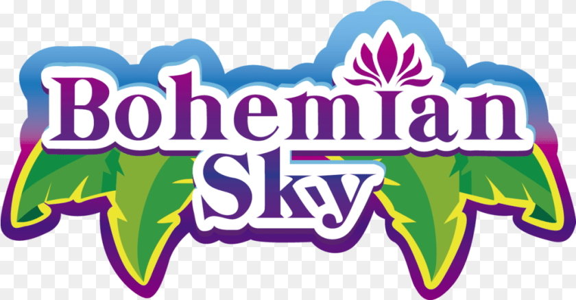 1025x533 Bohemian Sky Logo Aikatsu Logo Brand Full Size Aikatsu Bohemian Sky Logo, Purple, Sticker, Art, Graphics Clipart PNG