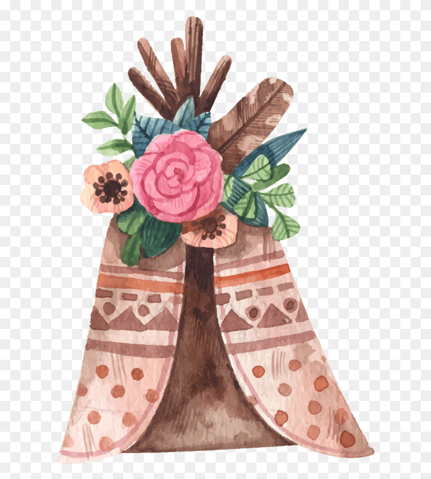 622x872 Boho Bohemian Design Sticker Teepee, Clothing, Apparel, Rose HD PNG Download