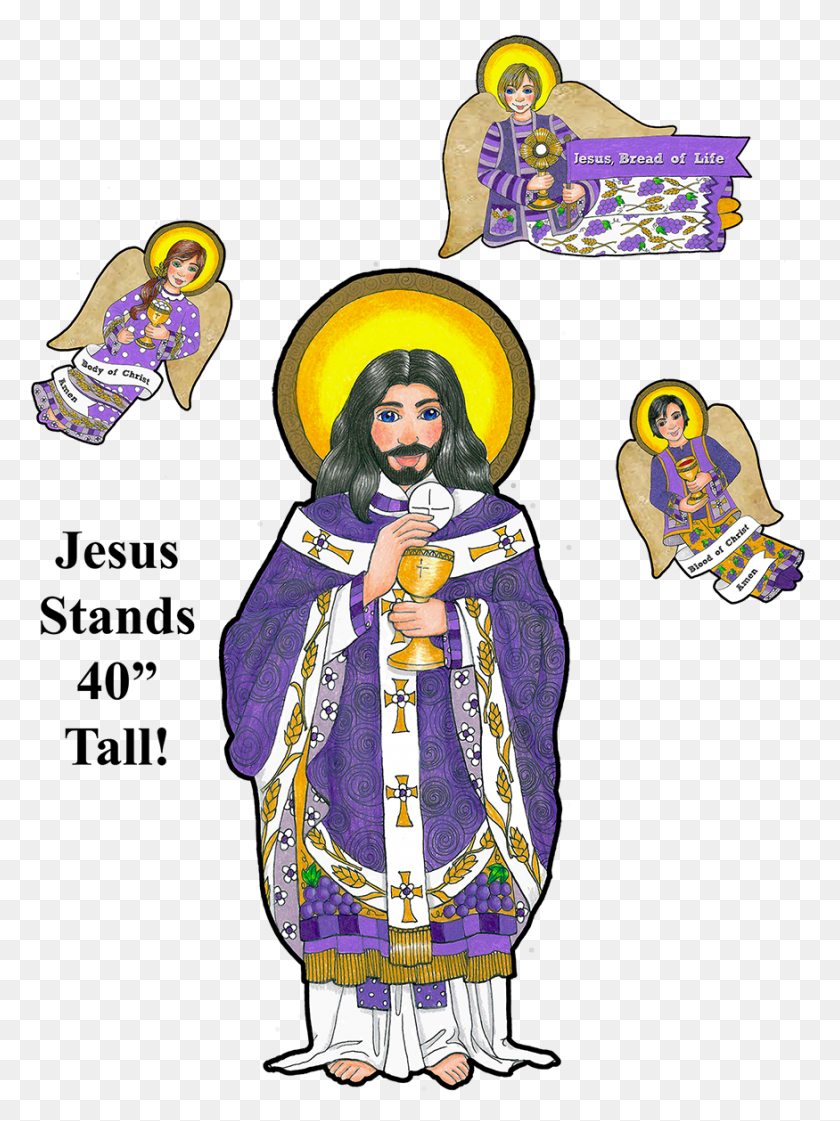 875x1191 Boho Jesus Bread Of Life, Person, Human, Performer HD PNG Download