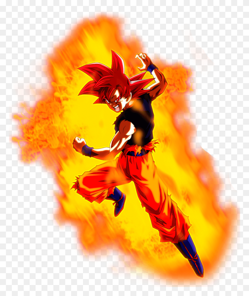 815x980 Boiling Power Super Saiyan Goku Dragon Ball Z Dokkan Goku Super Saiyan God Aura, Person, Human, Fire HD PNG Download
