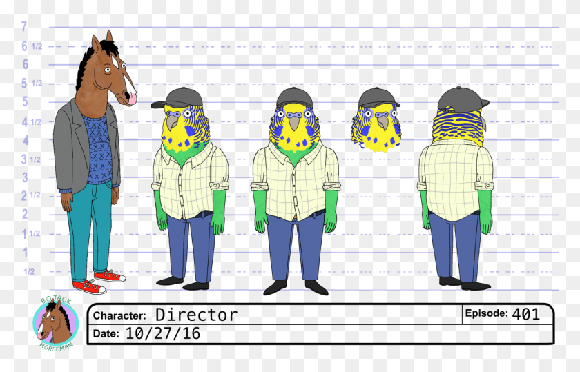 1416x870 Bojack Horseman Model Sheet, Person, Human, Clothing HD PNG Download