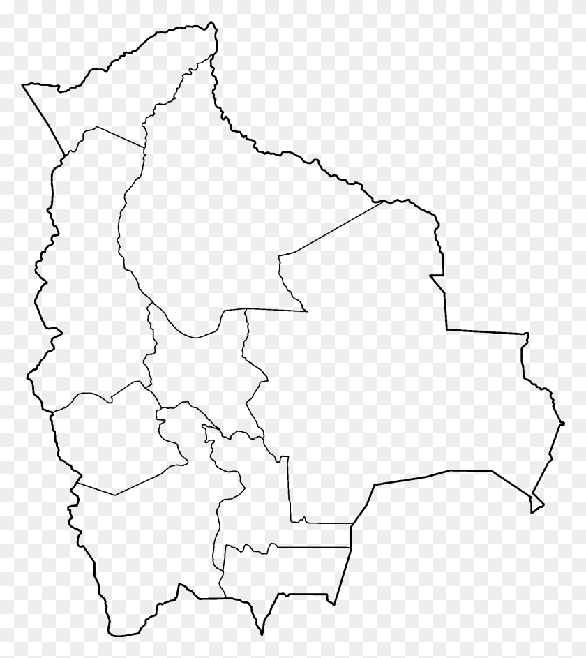 1838x2081 Департаменты Боливии Пустая Пустая Политическая Карта Боливии, Серый, World Of Warcraft Hd Png Скачать