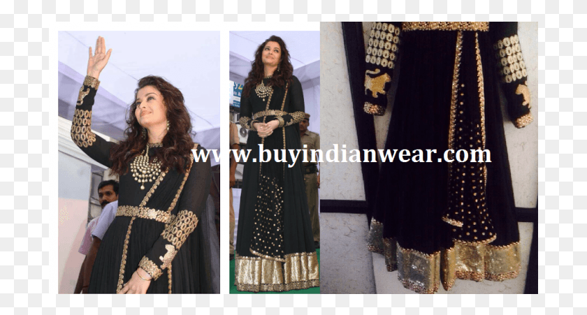 701x391 Bollywood Black Anarkali Suit, Clothing, Apparel, Person HD PNG Download