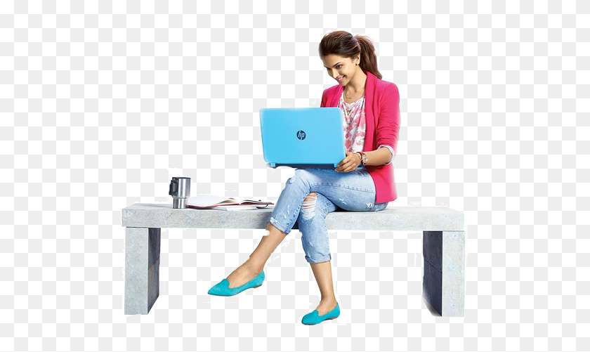 501x441 Bollywood Sitting, Person, Laptop, Computer HD PNG Download