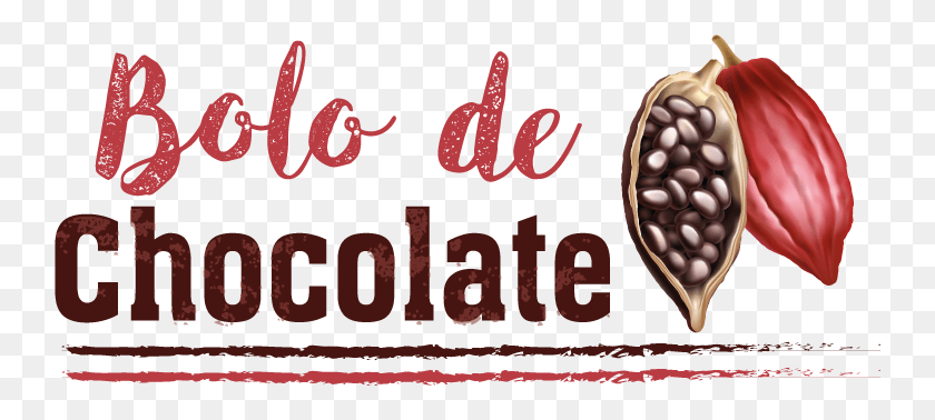743x318 Bolo De Chocolate Kidney Beans, Text, Alphabet, Word HD PNG Download
