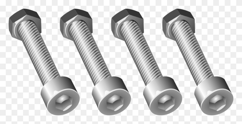 900x426 Bolt Cliparts Bolt And Nut Design, Machine, Screw HD PNG Download