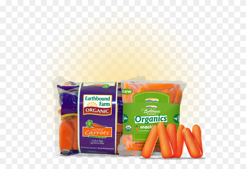 598x517 Bolthouse Farms Organic Baby Carrot Snack Bag Carrot Snack Bag, Plant, Food, Vegetable HD PNG Download