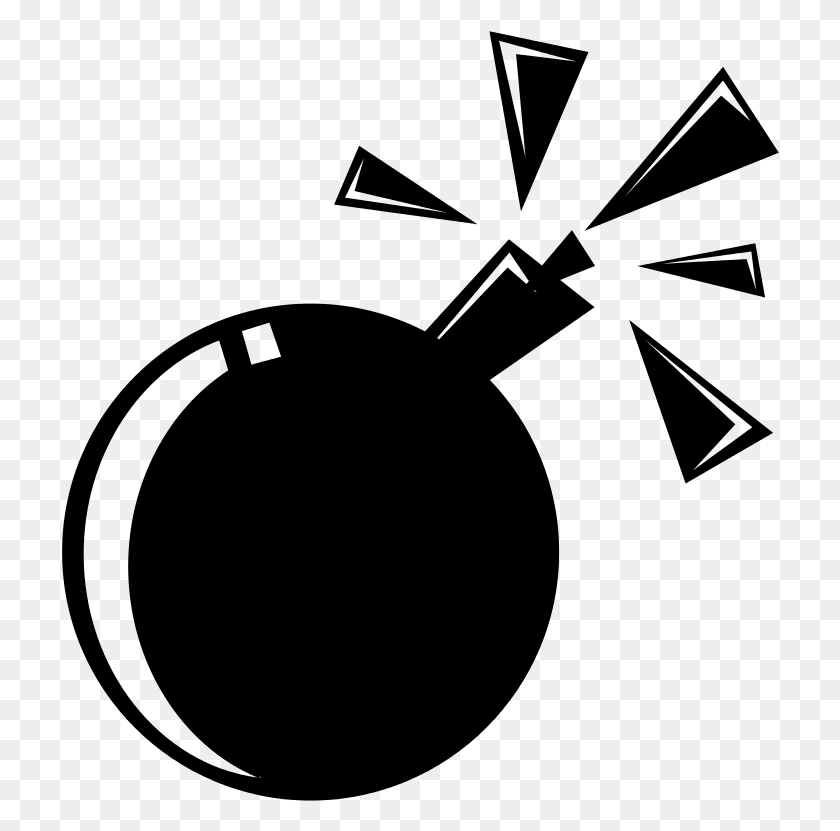 718x771 Bomb Clipart Dynamite Bomb Silhouette, Gray, World Of Warcraft HD PNG Download