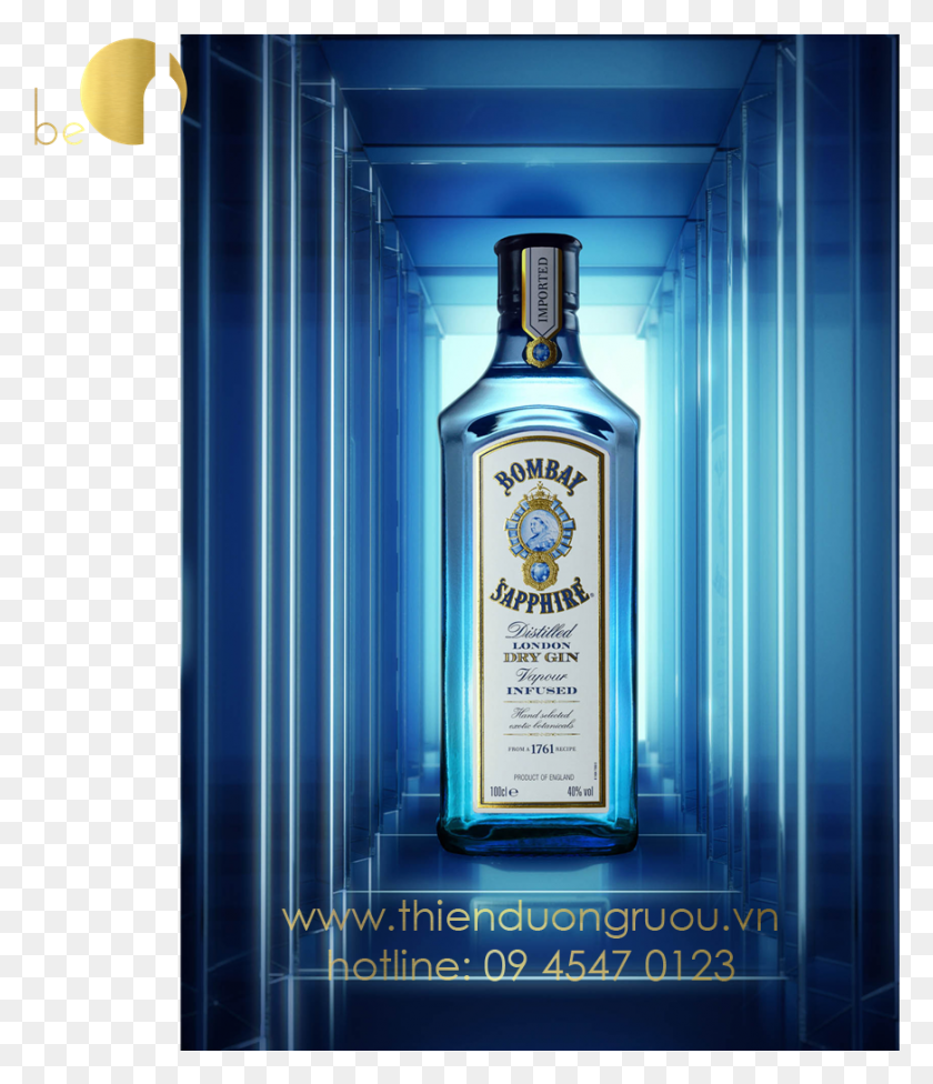 872x1025 Bombay Sapphire 100cl Bombay Sapphire Gin, Liquor, Alcohol, Beverage HD PNG Download