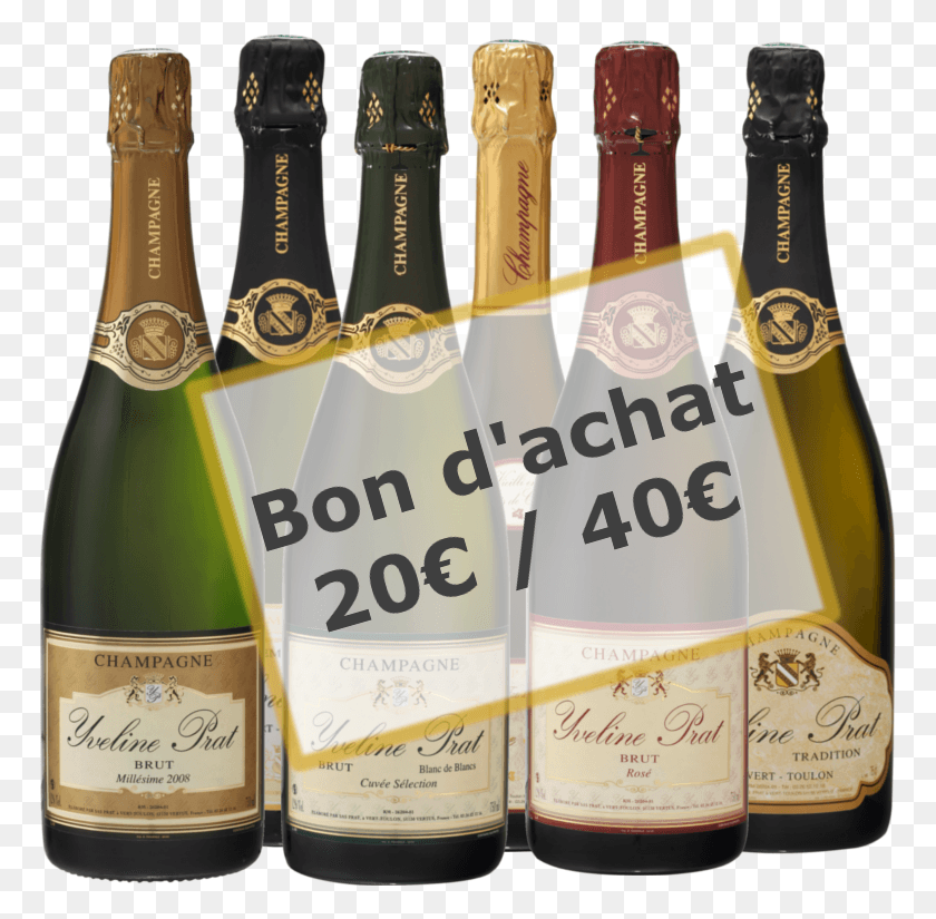 769x765 Descargar Png Bon Achat Champagne 2015 Botella De Vidrio Horizontal, Alcohol, Bebida, Bebida Hd Png