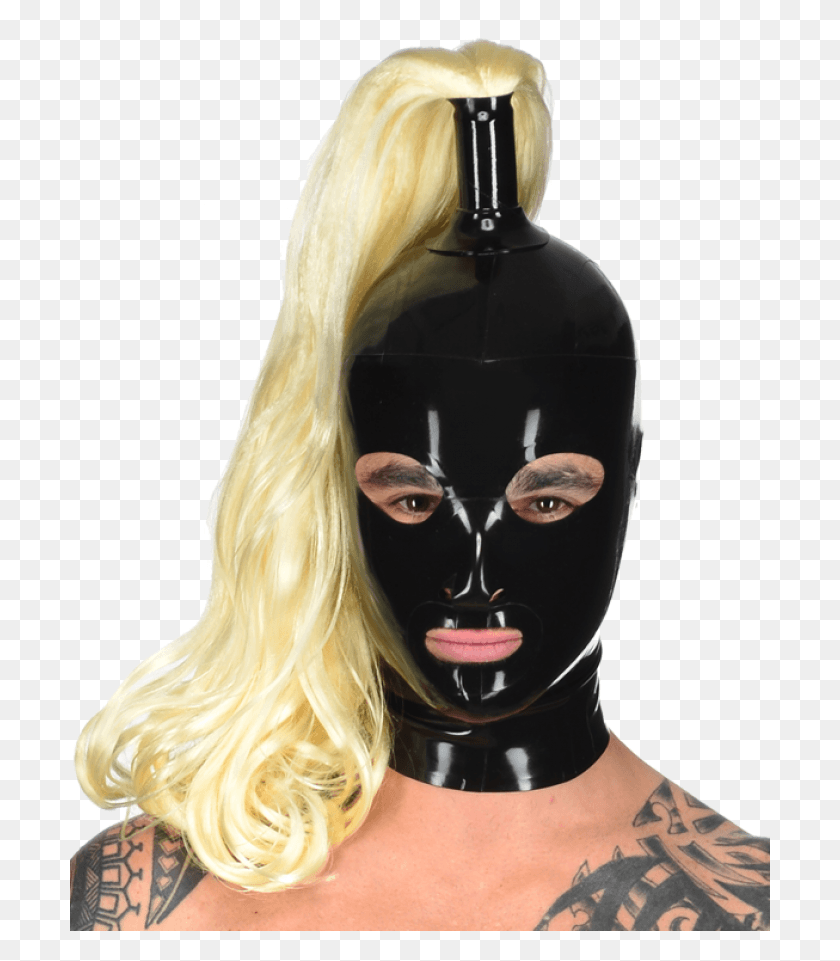 700x901 Bondage Hood With Ponytail, Person, Human, Head HD PNG Download