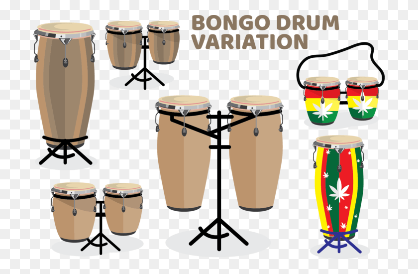 707x490 Bongo Drum Variation Pack Conga, Percussion, Musical Instrument, Leisure Activities HD PNG Download