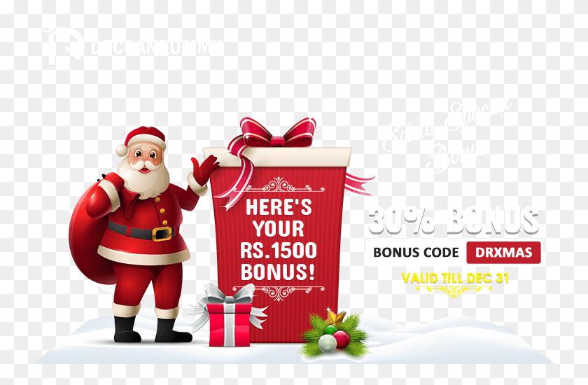749x490 Bonus With Santa Special Bonus Offer Christmas Day, Advertisement, Poster, Person HD PNG Download