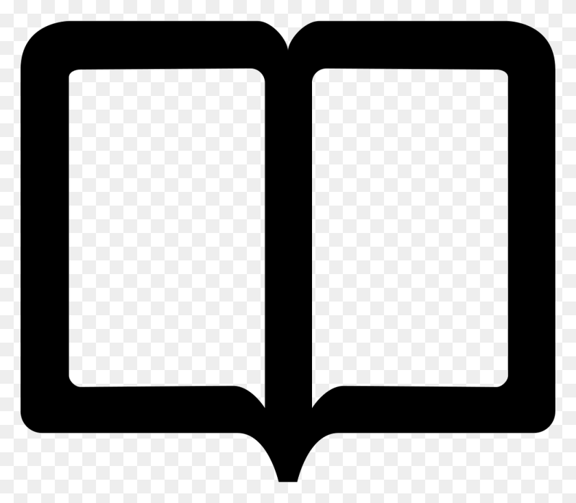 980x848 Book Opened Outlined Education Tool Symbol Comments Simbolo, Shovel, Text, Stencil HD PNG Download