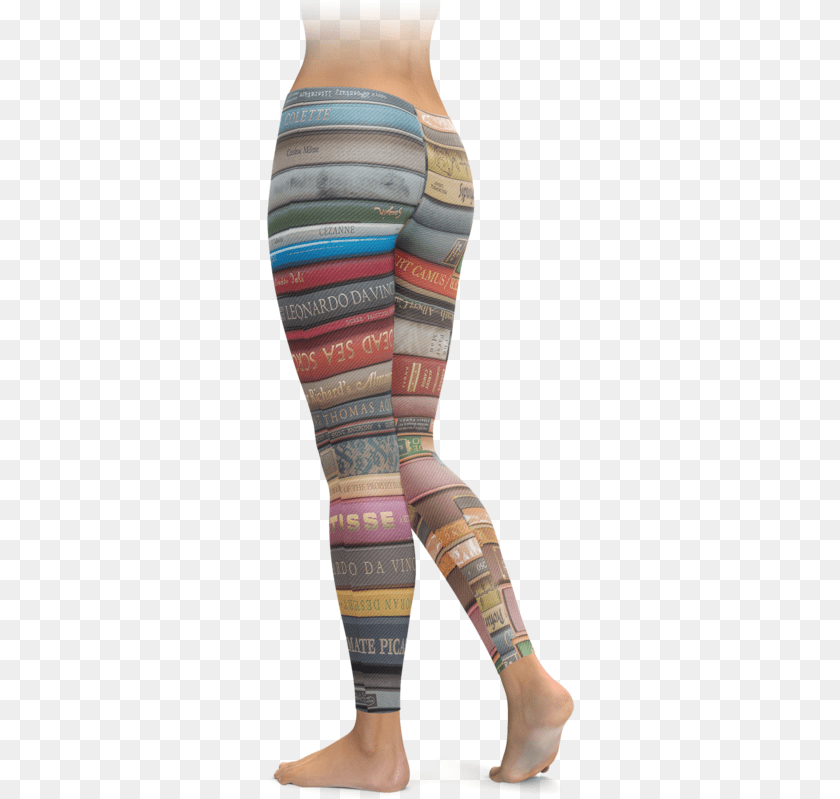 310x799 Book Spine Leggings, Adult, Female, Person, Woman Transparent PNG