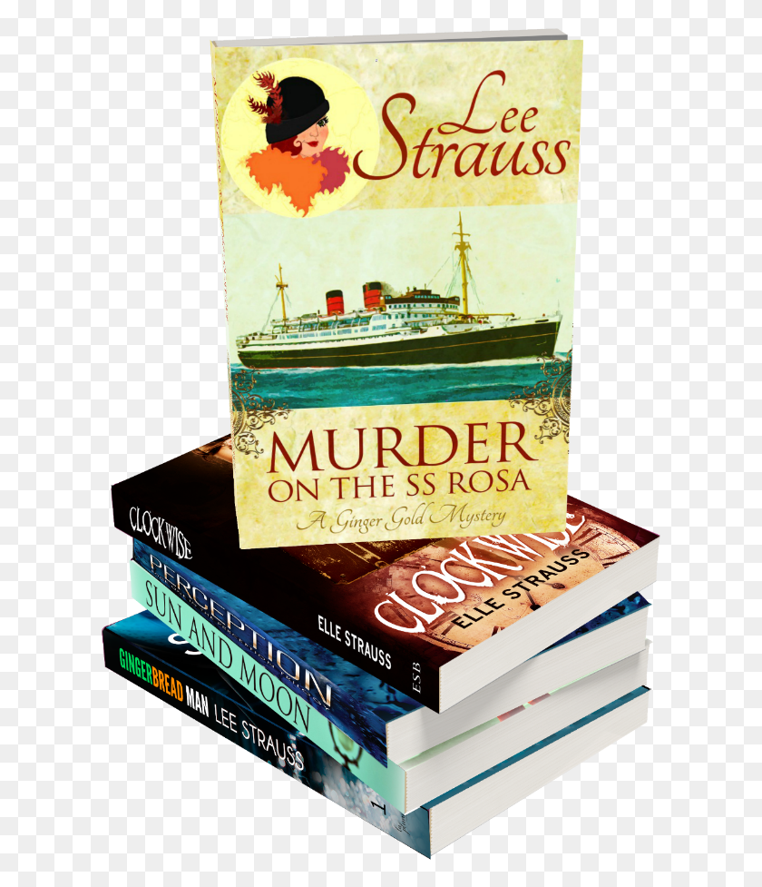 617x917 Book Stack Murder On The Ss Rosa A Cozy Historical Mystery, Boat, Vehicle, Transportation HD PNG Download