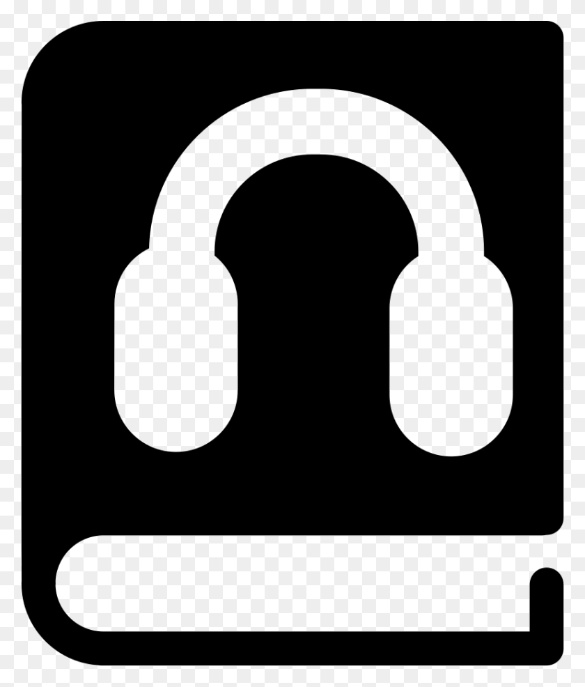 826x981 Book With Headphones Symbol Comments Books Music Icon, Stencil, Lamp HD PNG Download