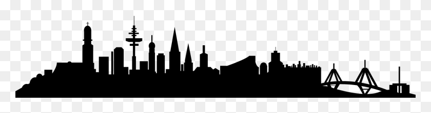 1460x305 Book Your Ticket Now Silhouette Hamburg Skyline, Spire, Tower HD PNG Download