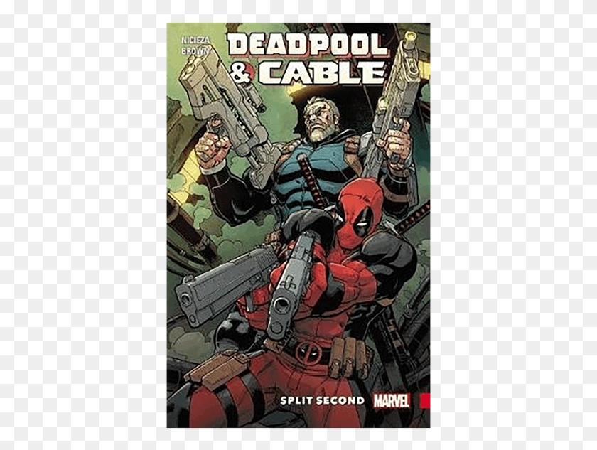 373x573 Books Deadpool And Cable Split Second, Person, Human, Batman HD PNG Download
