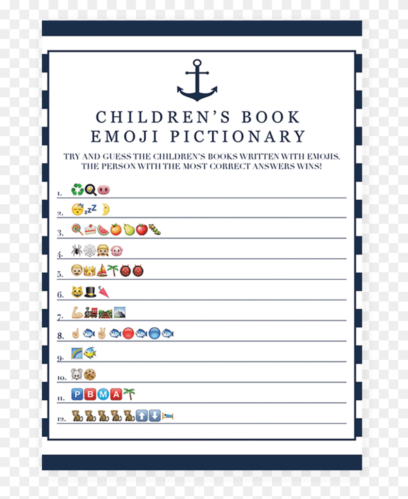 700x966 Books Emoji Emoji Pictionary Baby Shower, Text, Number HD PNG Download