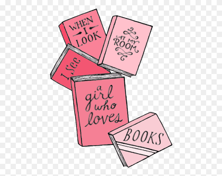 466x606 Книги Tumblr Книги Tumblr Pink, Текст, Этикетка, Почерк Hd Png Скачать