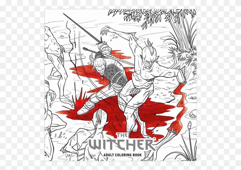 534x534 Books Witcher Adult Coloring Book, Person, Human, Poster HD PNG Download