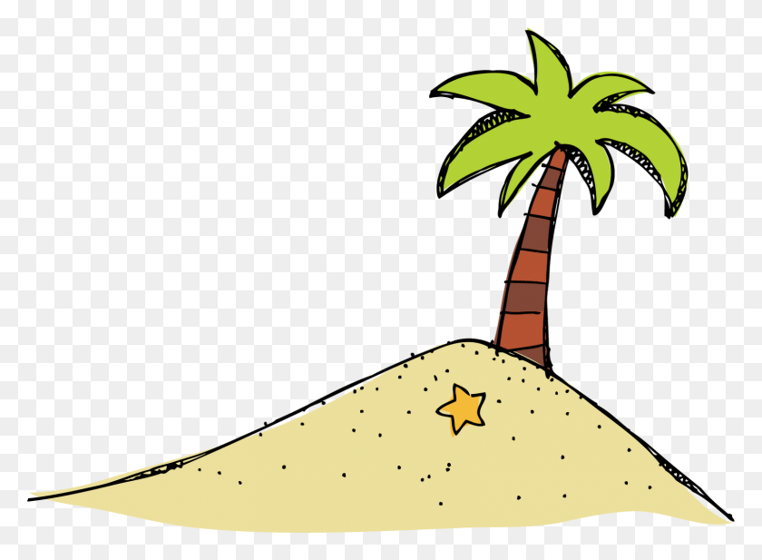 1600x1143 Boom Cliparts Cartoon Island Transparent Background, Tree, Plant, Palm Tree HD PNG Download