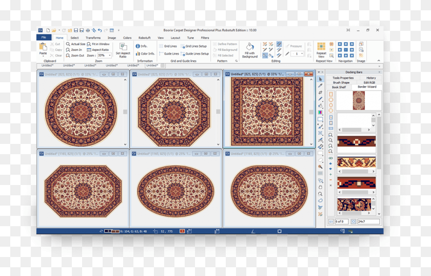 1049x642 Booria Carpet Designer Border Wizard Carpet Designer, Rug HD PNG Download