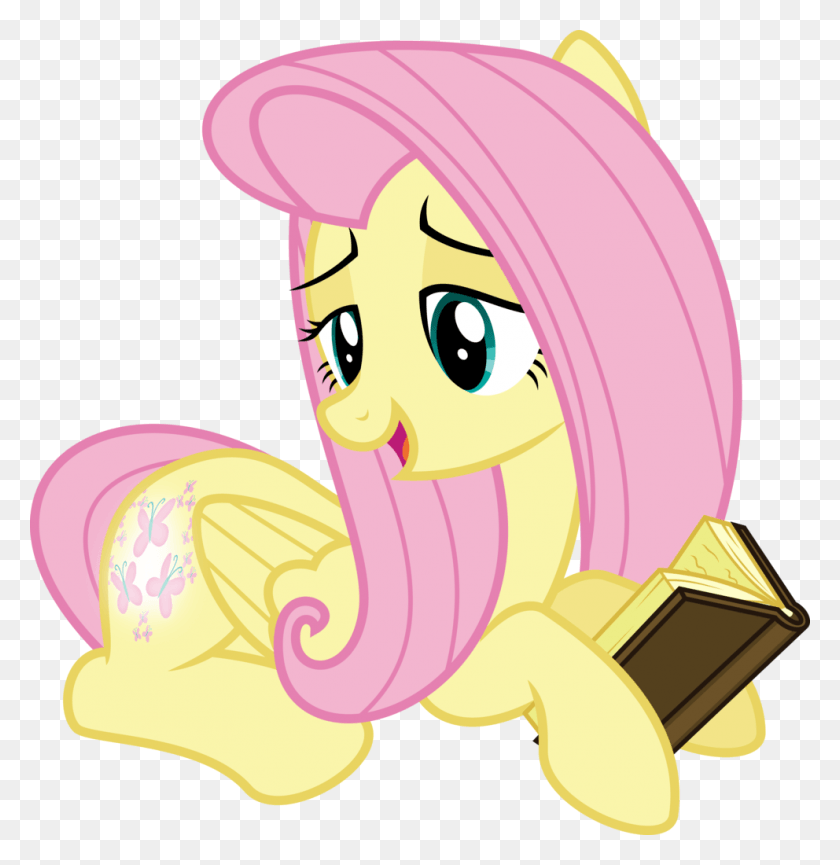 992x1024 Booty Transparent Mlp Fluttershy Reading A Book, Graphics HD PNG Download
