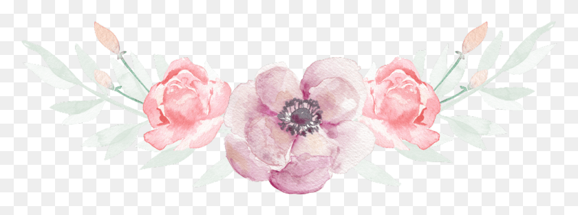 998x324 Букет Наклейки Садовые Розы, Растение, Цветок, Цветение Hd Png Скачать