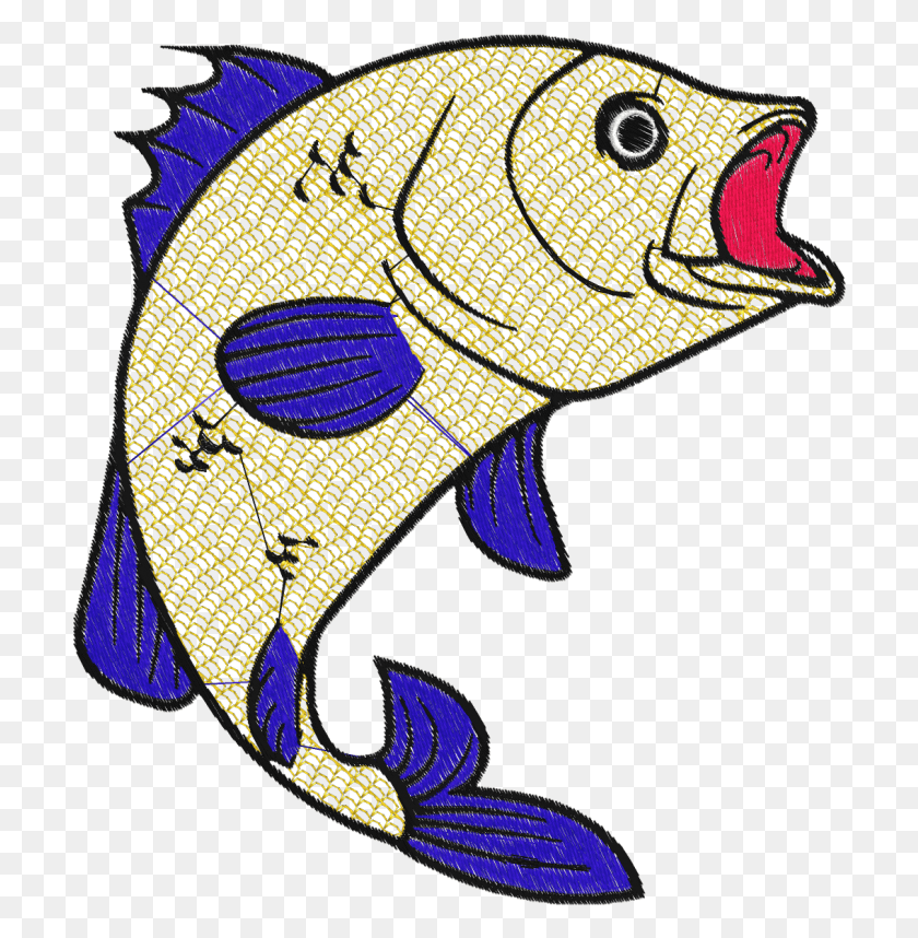 708x798 Bordados De Peixe, Рыба, Животное, Морская Жизнь Hd Png Скачать
