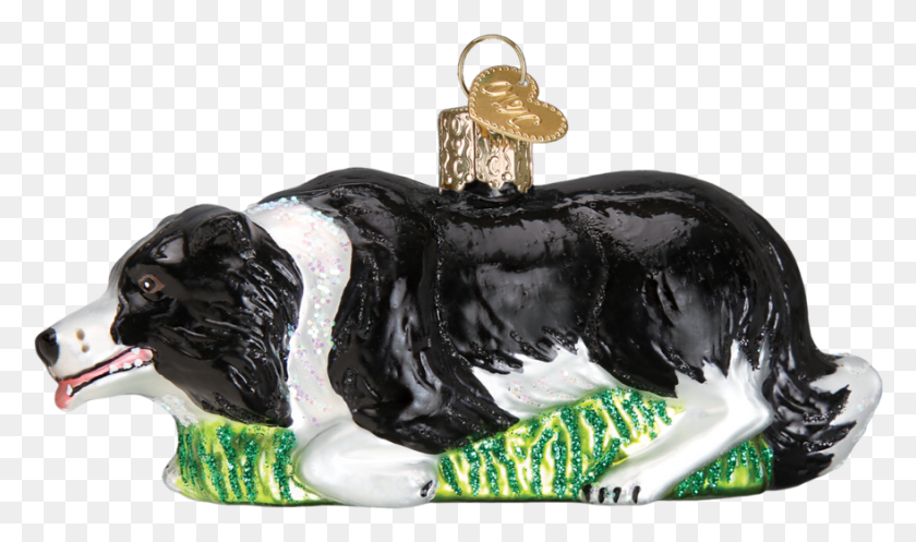 880x494 Border Collie Christmas Ornament Border Collie, Porcelain, Pottery HD PNG Download