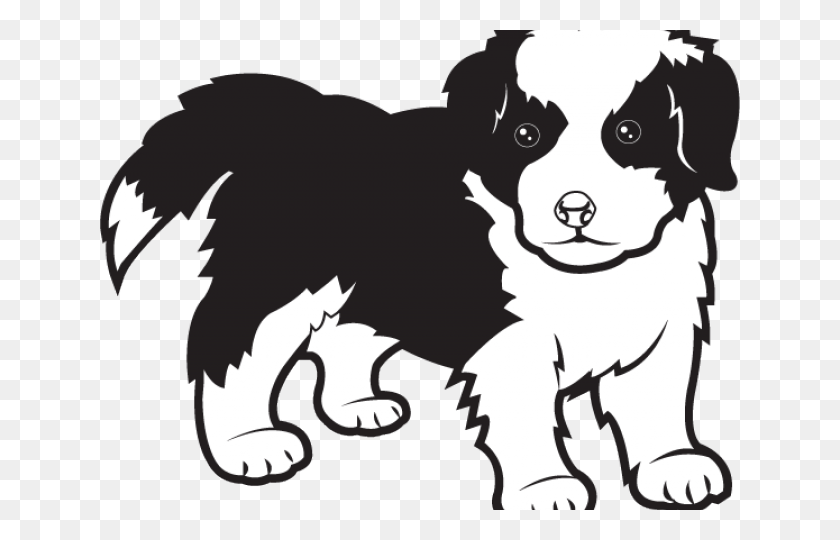 640x480 Border Collie Clipart Sheep Dog Border Collie Puppy Cartoon, Stencil, Mammal, Animal HD PNG Download