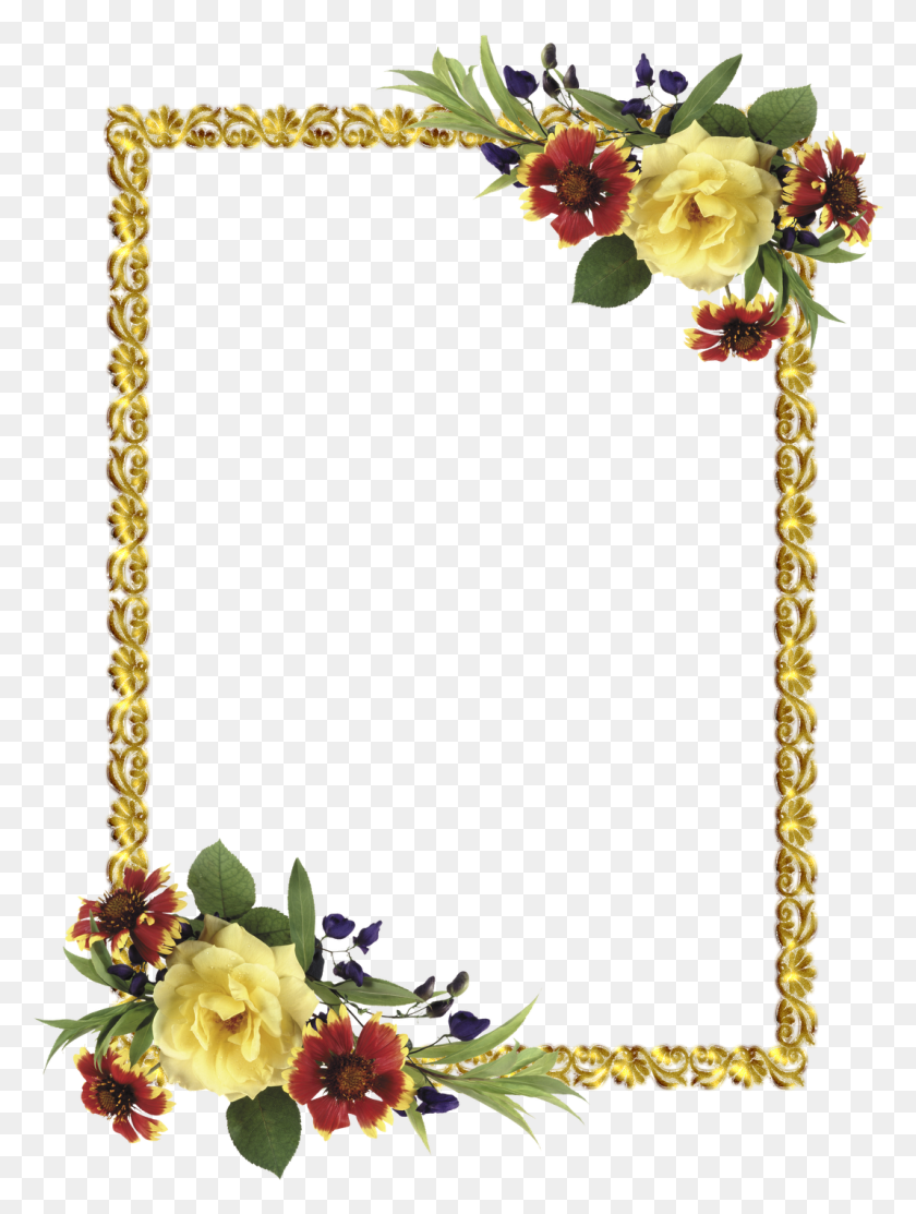 1068x1442 Border Design Flower Frame Borders And Frames Scrapbooking Photoshop Photo Frame, Plant, Flower, Blossom HD PNG Download