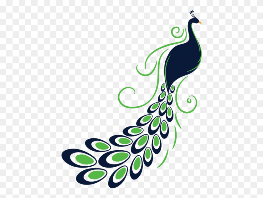 452x571 Border Design Peacock, Graphics, Pattern HD PNG Download