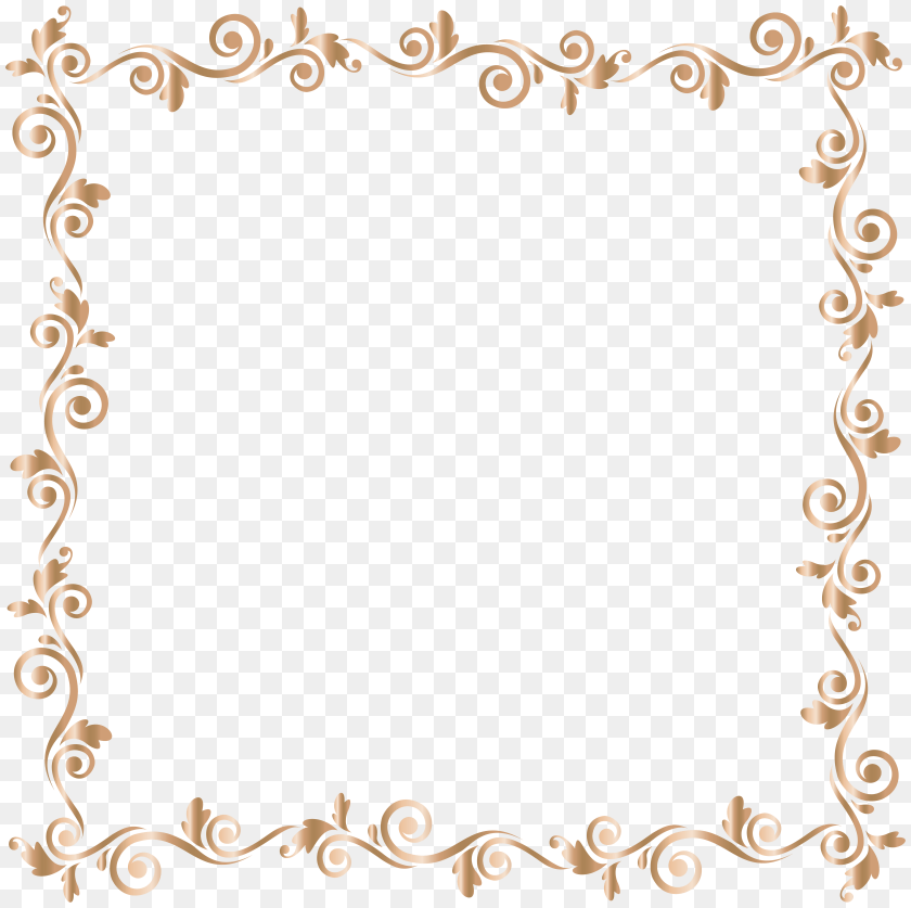 8000x7970 Border Frame Gold Clip Art Clipart PNG