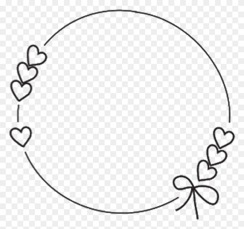 840x784 Border Frame Wreath Circle Round Doodle Freetoedit Bts, Text, Oval, Graphics Descargar Hd Png