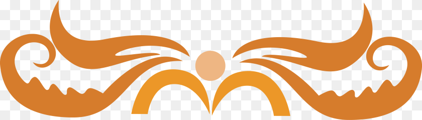 3898x1108 Border Orange Colour, Logo, Head, Person, Face Sticker PNG