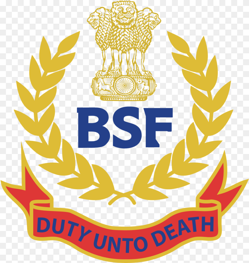 944x998 Border Security Force Recruitment Sub Inspector, Badge, Emblem, Logo, Symbol Sticker PNG