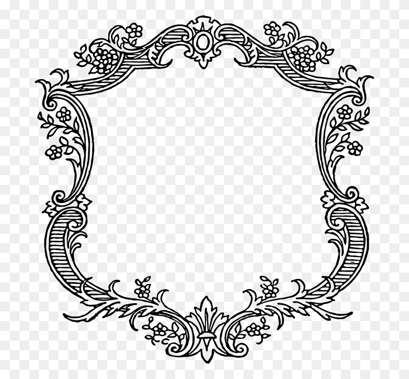 700x719 Border Vector Clipart Vintage Borders And Frames, Gray, World Of Warcraft HD PNG Download