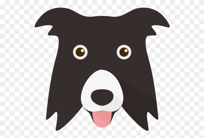558x511 Bordercollie 02 Yappicon Bordercollie 03 Yappicon Cartoon Border Collie With Bandana, Mammal, Animal, Mouth HD PNG Download