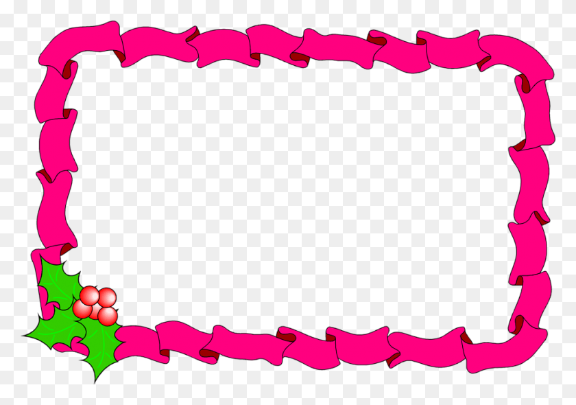 958x652 Borders And Frames Candy Cane Christmas Decoration Pink Christmas Border Clipart, Paper, Pillow, Cushion HD PNG Download