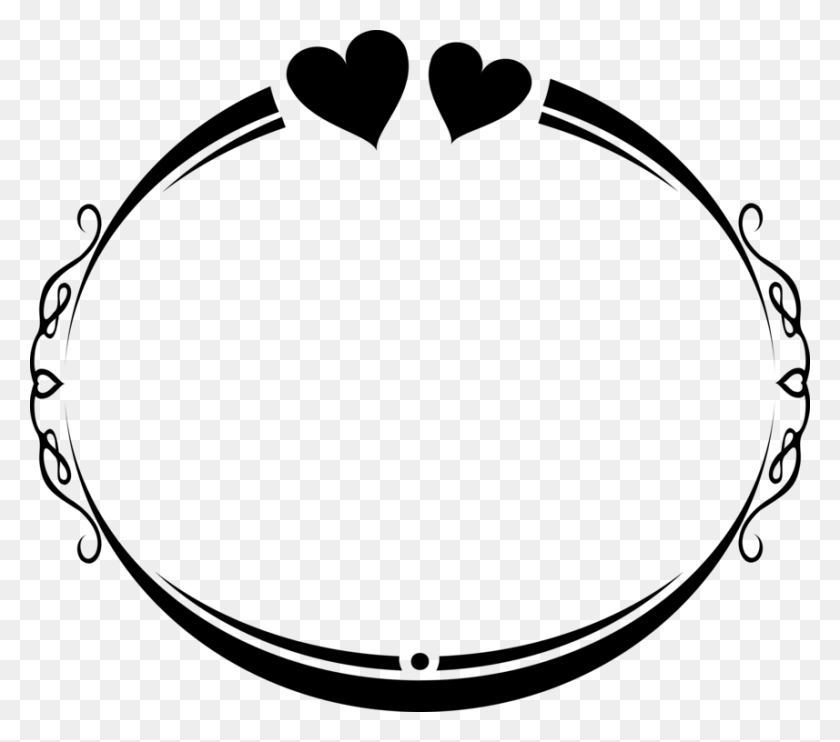 857x750 Borders And Frames Decorative Borders Picture Frames Wedding Circle Frame, Gray, World Of Warcraft HD PNG Download