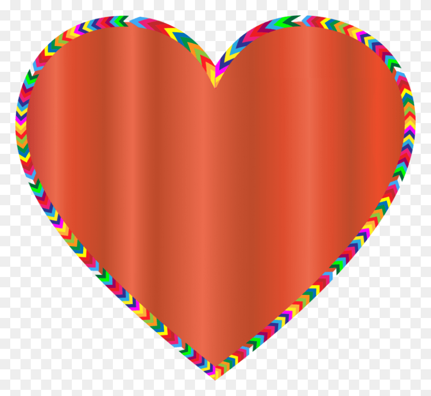 821x750 Borders And Frames Rainbow Computer Icons Color Heart Multi Colored Heart, Balloon, Ball, Sweets HD PNG Download
