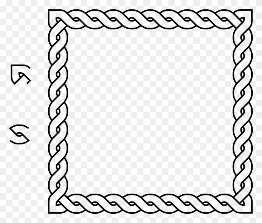 892x750 Borders And Frames Rope Celtic Knot Lasso Transparent Square With Borders, Gray, World Of Warcraft HD PNG Download